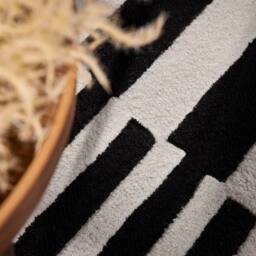 THE RUGS Ted Baker Flux Wool Handwoven Black White Geometric Rug - Size: 120 cm x 180 cm - thumbnail 8