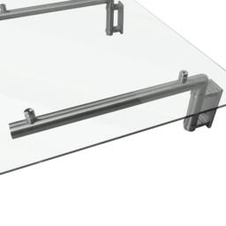 Monstershop Glass Door Canopy & Brackets - 180cm W x 80cm D in Silver - Size: 180 cm W x 80 cm D - thumbnail 8