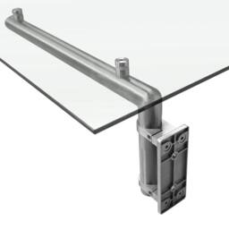 Monstershop Glass Door Canopy & Brackets - 180cm W x 80cm D in Silver - Size: 180 cm W x 80 cm D - thumbnail 6