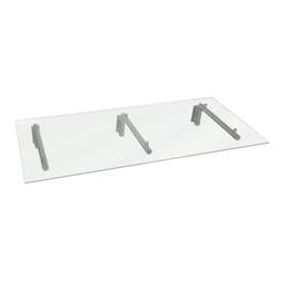 Monstershop Glass Door Canopy & Brackets - 180cm W x 80cm D in Silver - Size: 180 cm W x 80 cm D - thumbnail 7