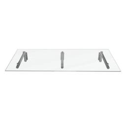 Monstershop Glass Door Canopy & Brackets - 180cm W x 80cm D in Silver - Size: 180 cm W x 80 cm D - thumbnail 3