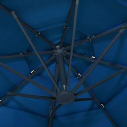 Berkfield Home 4-Tier Parasol with Aluminium Pole Azure Blue 3x3 m - thumbnail 6