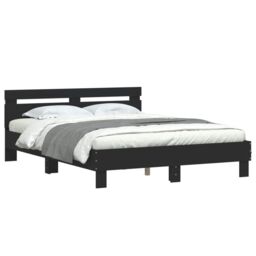 Berkfield Home Bed Frame with LED without Mattress Black 150x200 cm King Size - thumbnail 5