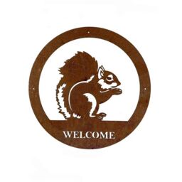 Poppyforge Squirrel Large Wall Art, with Text - Steel - W49.5 x H49.5 cm - BM/RtR in Brown - thumbnail 1