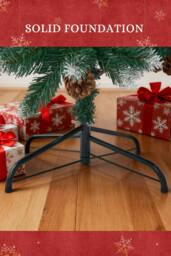 Living and Home Artificial Christmas Tree with Metal Stand in Green - Size: Small - thumbnail 5