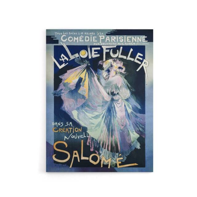 "Artery8 Salome Ballet Vintage Advert Canvas Wall Art Print Georges Feure in Blue - Size: W18"" x H24""" - image 1