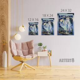 "Artery8 Salome Ballet Vintage Advert Canvas Wall Art Print Georges Feure in Blue - Size: W18"" x H24""" - thumbnail 4