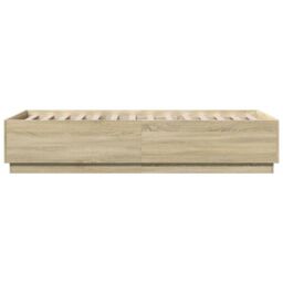 Berkfield Home Bed Frame without Mattress Sonoma Oak 100x200 cm in Brown - thumbnail 5