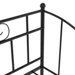 Berkfield Home Sofa Bed Frame without Mattress Black Metal 90x200 cm - thumbnail 7