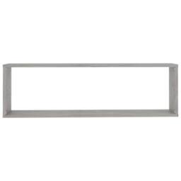 Berkfield Home Wall Cube Shelf 4 pcs Concrete Grey 100x15x30 cm Engineered Wood - Size: 100 x 15 x 30 cm - thumbnail 7