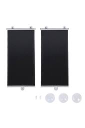 Living and Home 125cm H Set of 2 Roller Blinds Window Shades in Black - Size: 45 cm - thumbnail 4