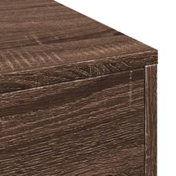 Berkfield Home Narrow Bathroom Cupboard with Wheels Brown Oak Engineered Wood - thumbnail 9
