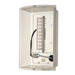 Loops IP44 Outdoor Wall Light Brushed Steel & Diffuser 7W Warm White LED Porch Lamp - thumbnail 3
