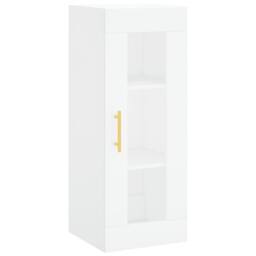 Berkfield Home Wall Mounted Cabinet White 34.5x34x90 cm - thumbnail 1