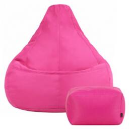 icon Gaming Recliner Indoor & Outdoor Bean Bag with Footstool in Pink - thumbnail 4