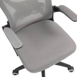 FLAVORA Grey-Ergonomic Office Chair High Back in Grey - Size: 0.6m2 - thumbnail 4