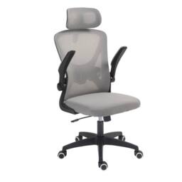 FLAVORA Grey-Ergonomic Office Chair High Back in Grey - Size: 0.6m2 - thumbnail 3