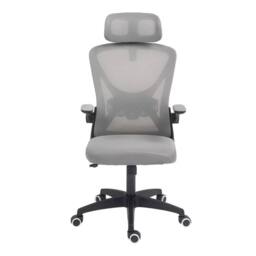 FLAVORA Grey-Ergonomic Office Chair High Back in Grey - Size: 0.6m2 - thumbnail 2