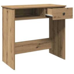Berkfield Home Decorative Desk Artisan Oak 80x40x75 cm Engineered Wood in Brown - Size: 80 x 40 x 75 cm - thumbnail 5