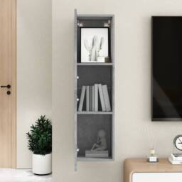 Berkfield Home TV Cabinet Concrete Grey 30.5x30x110 cm Engineered Wood - thumbnail 9