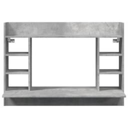 Berkfield Home Modern Wall-Mounted Desk Concrete Grey 105x48x75 cm Engineered Wood - Size: 105 x 48 x 75 cm - thumbnail 4