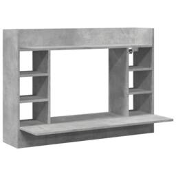 Berkfield Home Modern Wall-Mounted Desk Concrete Grey 105x48x75 cm Engineered Wood - Size: 105 x 48 x 75 cm - thumbnail 3