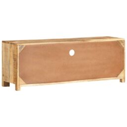 Berkfield Home TV Cabinet 110x30x40 cm Rough Mango Wood in Brown - Size: 110 x 30 x 40 cm - thumbnail 4