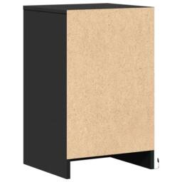 Berkfield Home Stylish Bedside Cabinet with LED Lights Black Engineered Wood - thumbnail 8