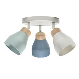 Happy Homewares Contemporary Scandinavian Designed Triple Spot Ceiling Light - thumbnail 1