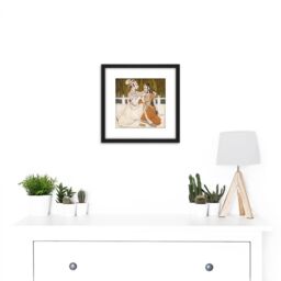 Artery8 Maker Unknown India Krishna & Radha 8X8 Inch Square Wooden Framed Wall Art Print Picture with Mount in Black - thumbnail 2