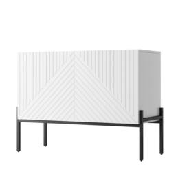 Merax White 2 Door Sideboard with Metal Legs - thumbnail 7