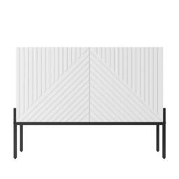 Merax White 2 Door Sideboard with Metal Legs - thumbnail 6