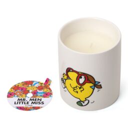 Mr. Men And Little Miss Little Miss Busy Quoted Lemon & Mandarin Scented Candle in White - Size: Medium - thumbnail 5