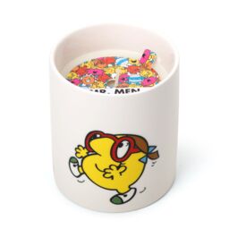 Mr. Men And Little Miss Little Miss Busy Quoted Lemon & Mandarin Scented Candle in White - Size: Medium - thumbnail 2