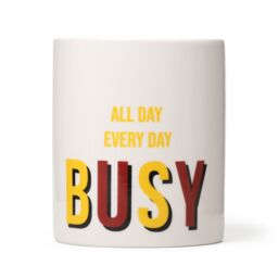 Mr. Men And Little Miss Little Miss Busy Quoted Lemon & Mandarin Scented Candle in White - Size: Medium - thumbnail 4
