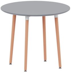 Home Discount Vida Designs Batley 4 Seater Round Dining Table MDF Solid Beech Wood Dining Kitchen Furniture in Grey - thumbnail 8