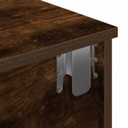 Berkfield Home Wall Shelf with Drawers Smoked Oak 80x31x17 cm Engineered Wood in Brown - Size: 80 x 31 x 17 cm - thumbnail 9