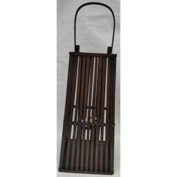 Lemon Pavilion Furniture and Decor Medium Silo Lantern with Glass Holder - Wicker - L30 x W30 x H67 cm in Brown - thumbnail 1