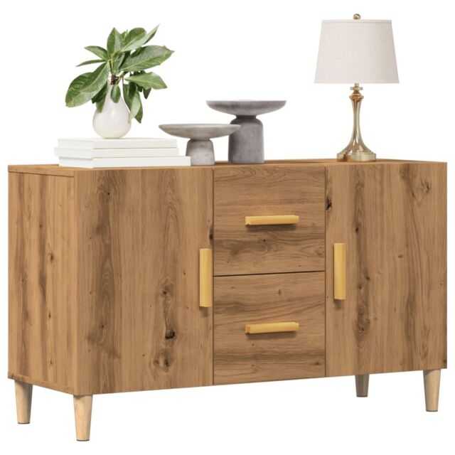 Berkfield Home Sideboard Artisan Oak 100x36x60 cm Engineered Wood in Brown - Size: 100 x 36 x 60 cm - image 1