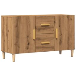 Berkfield Home Sideboard Artisan Oak 100x36x60 cm Engineered Wood in Brown - Size: 100 x 36 x 60 cm - thumbnail 2
