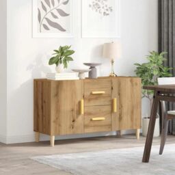 Berkfield Home Sideboard Artisan Oak 100x36x60 cm Engineered Wood in Brown - Size: 100 x 36 x 60 cm - thumbnail 3