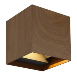 Netlighting Veronika Outdoor Up Down Wall Lamp Wood Look Dark IP54 2x LED 3000K in Brown - thumbnail 4