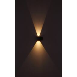 Netlighting Veronika Outdoor Up Down Wall Lamp Wood Look Dark IP54 2x LED 3000K in Brown - thumbnail 5