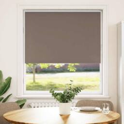 Berkfield Home Roller Blind Blackout Coffee 110x130 cm Fabric Width 105.7 cm Polyester in Brown - thumbnail 1