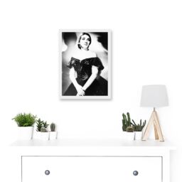 Artery8 Maria Callas Opera Singer Portrait Black White Artwork Framed Wall Art Print A4 - thumbnail 2