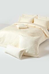 Homescapes Continental Egyptian Cotton Pillowcase 1000 TC, 80 x 80 cm in Cream - thumbnail 4