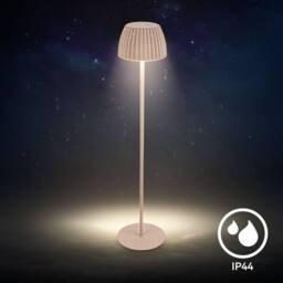 BRILONER Riffle Dimmable Rechargeable USB C Design Award LED Floor Lamp in Beige - thumbnail 6