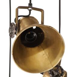 Berkfield Home Hanging Lamp 25 W Antique Brass 30x30x100 cm E27 in Brown - Size: 30 x 30 x 100 cm - thumbnail 4