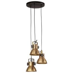 Berkfield Home Hanging Lamp 25 W Antique Brass 30x30x100 cm E27 in Brown - Size: 30 x 30 x 100 cm - thumbnail 2