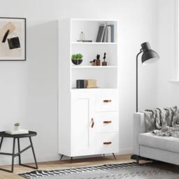 Berkfield Home Highboard White 69.5x34x180 cm Engineered Wood - thumbnail 2